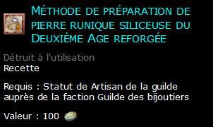 Méthode de préparation de pierre runique siliceuse du Deuxième Age reforgée