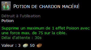 Potion de chardon macéré