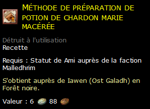 Méthode de préparation de potion de chardon marie macérée