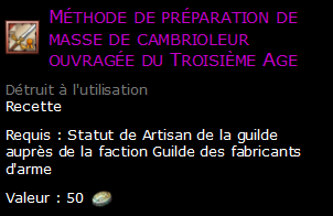 Méthode de préparation de masse de cambrioleur ouvragée du Troisième Age