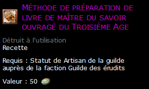 Méthode de préparation de livre de maître du savoir ouvragé du Troisième Age