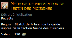 Méthode de préparation de Festin des Moissines