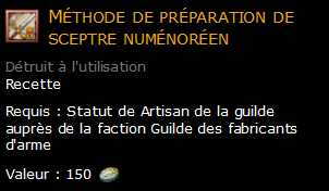 Méthode de préparation de sceptre numénoréen