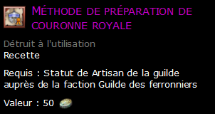 Méthode de préparation de couronne royale