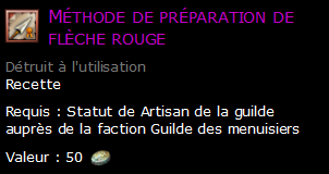 Méthode de préparation de flèche rouge