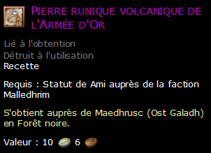 Pierre runique volcanique de l'Armée d'Or