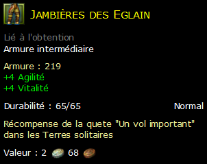 Jambières des Eglain