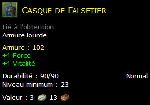 Casque de Falsetier