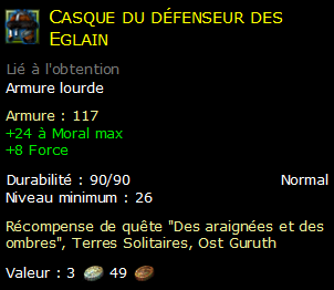 Casque du défenseur des Eglain