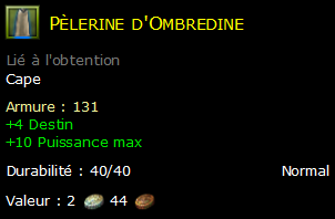 Pèlerine d'Ombredine