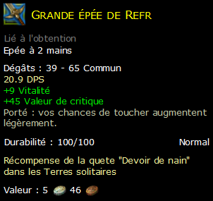 Grande épée de Refr