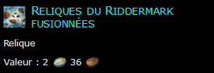 Reliques du Riddermark fusionnées