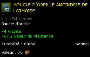 Boucle d'oreille amoindrie de Larmoise