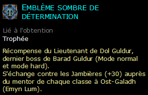 Emblème sombre de détermination