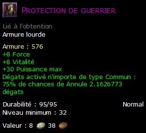 Protection de guerrier