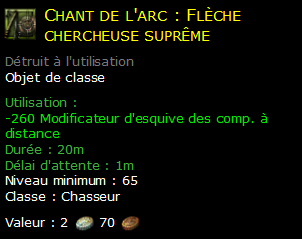 Chant de l'arc : Flèche chercheuse suprême