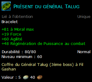 Présent du général Talug