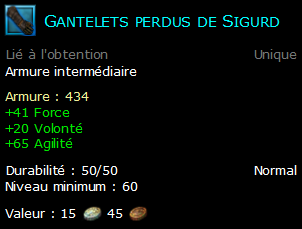 Gantelets perdus de Sigurd