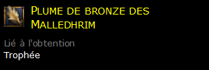 Plume de bronze des Malledhrim