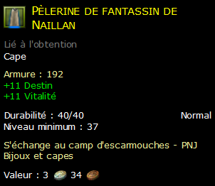 Pèlerine de fantassin de Naillan