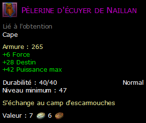 Pèlerine d'écuyer de Naillan