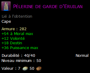 Pèlerine de garde d'Eruilan