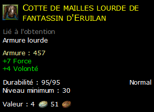 Cotte de mailles lourde de fantassin d'Eruilan