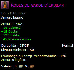 Robes de garde d'Eruilan