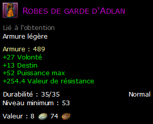 Robes de garde d'Adlan