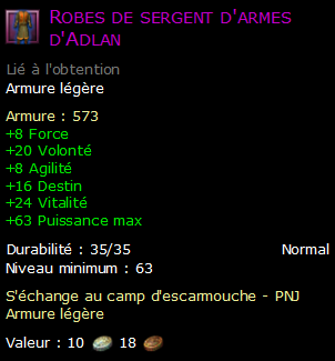 Robes de sergent d'armes d'Adlan