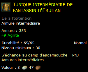 Tunique intermédiaire de fantassin d'Eruilan