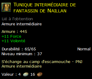 Tunique intermédiaire de fantassin de Naillan