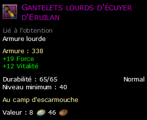 Gantelets lourds d'écuyer d'Eruilan