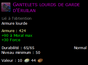 Gantelets lourds de garde d'Eruilan