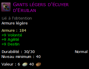 Gants légers d'écuyer d'Eruilan