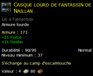 Casque lourd de fantassin de Naillan