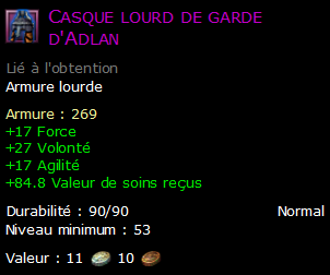 Casque lourd de garde d'Adlan