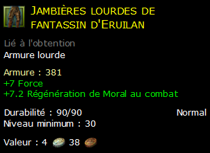 Jambières lourdes de fantassin d'Eruilan