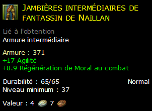 Jambières intermédiaires de fantassin de Naillan