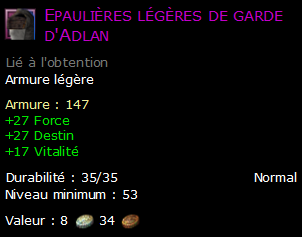 Epaulières légères de garde d'Adlan