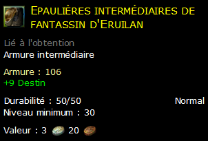 Epaulières intermédiaires de fantassin d'Eruilan