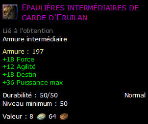 Epaulières intermédiaires de garde d'Eruilan