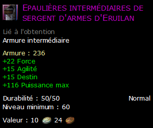 Epaulières intermédiaires de sergent d'armes d'Eruilan