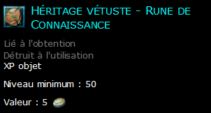 Héritage vétuste - Rune de Connaissance