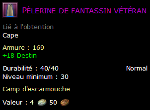 Pèlerine de fantassin vétéran