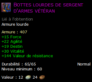 Bottes lourdes de sergent d'armes vétéran