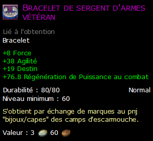 Bracelet de sergent d'armes vétéran