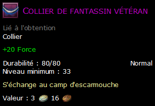 Collier de fantassin vétéran