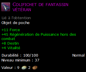 Colifichet de fantassin vétéran