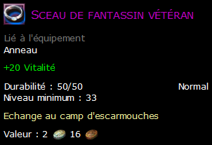 Sceau de fantassin vétéran